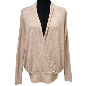 Leo & Sage Cashmere Quiet Luxury Ribbed Pullover Sweater Medium